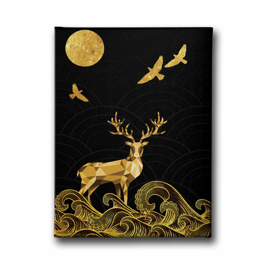 Kromatik Gold Geyikli Tablo