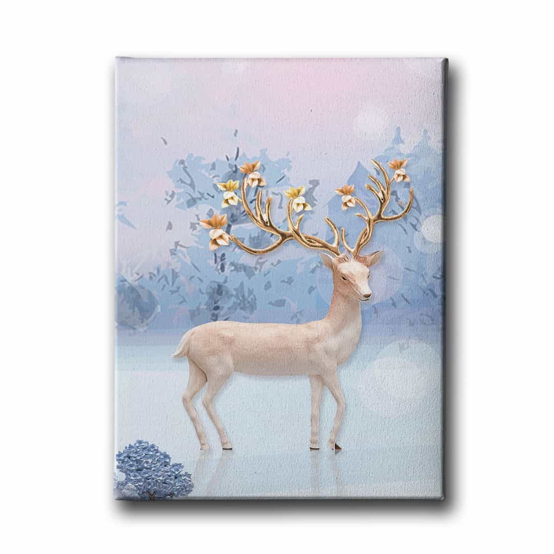 Geyikli Canvas Tablo