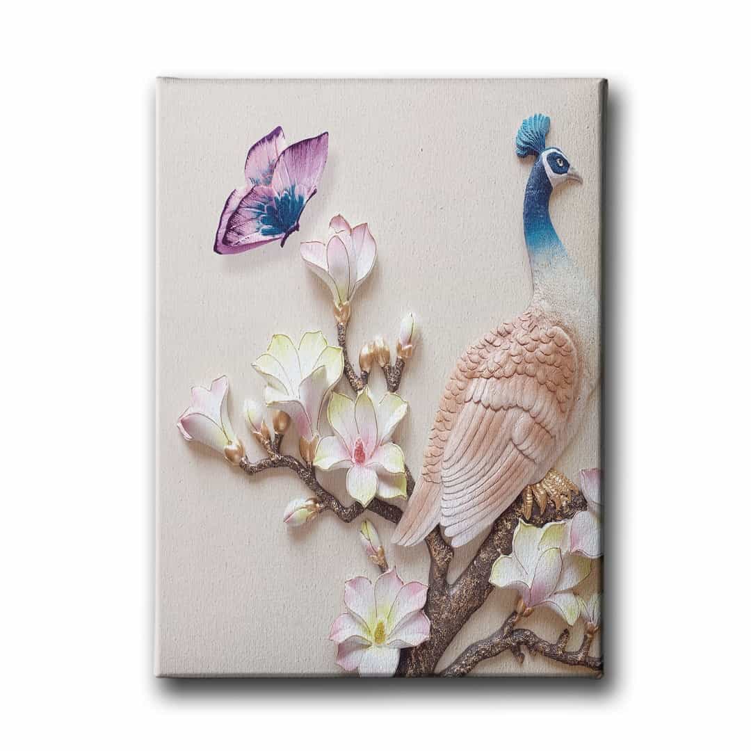 Tavus Kusu Canvas Tablo