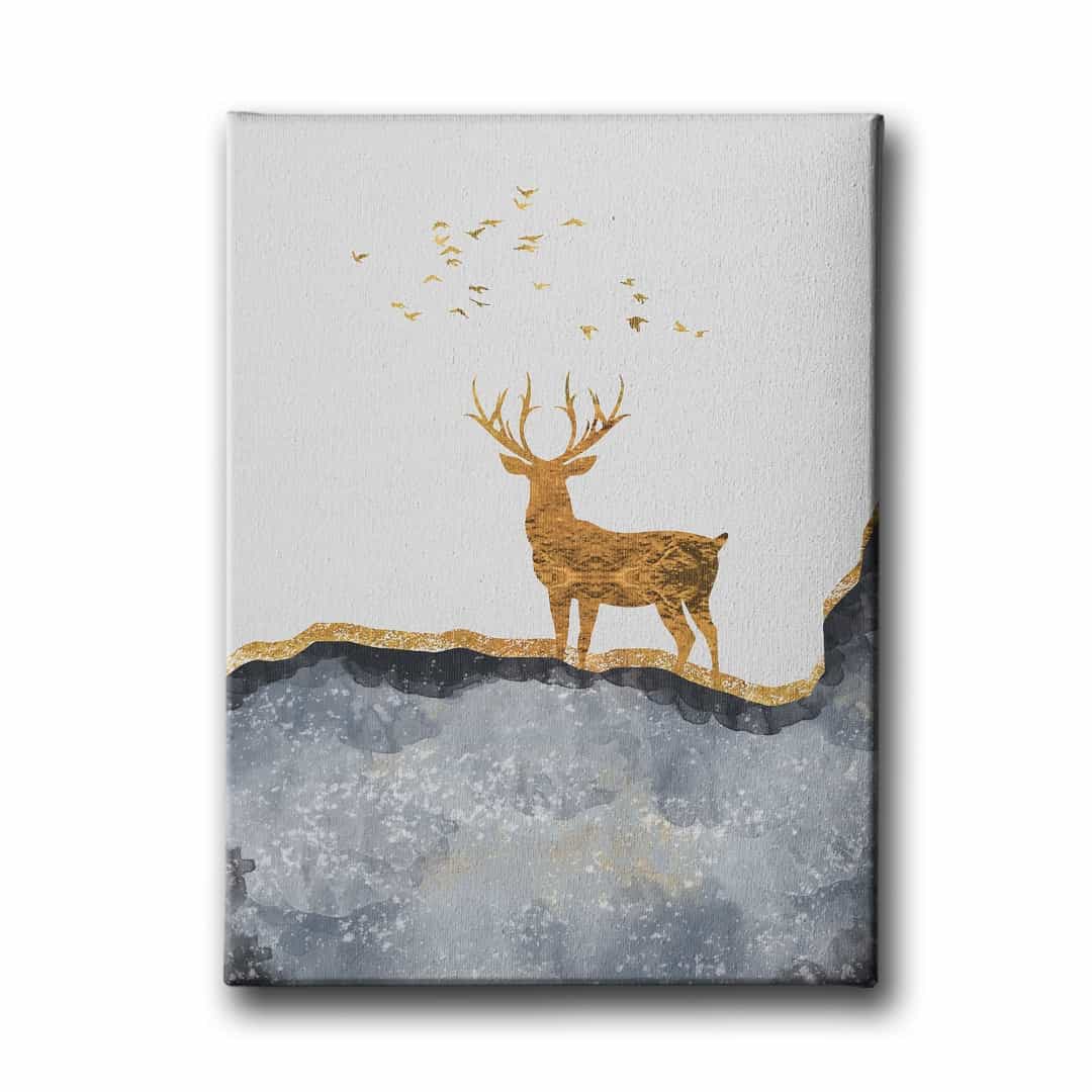 Geyikli Modern Canvas Tablo