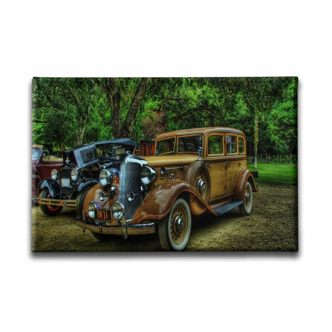 Antika Arabalar Canvas Tablo