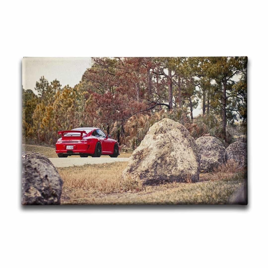 Kirmizi Porsche Canvas Tablo