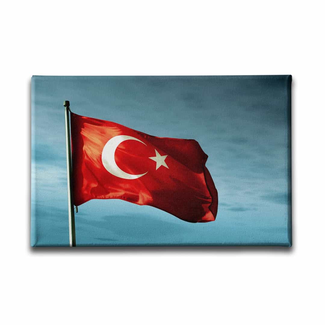Turk Bayragi Kanvas Tablo