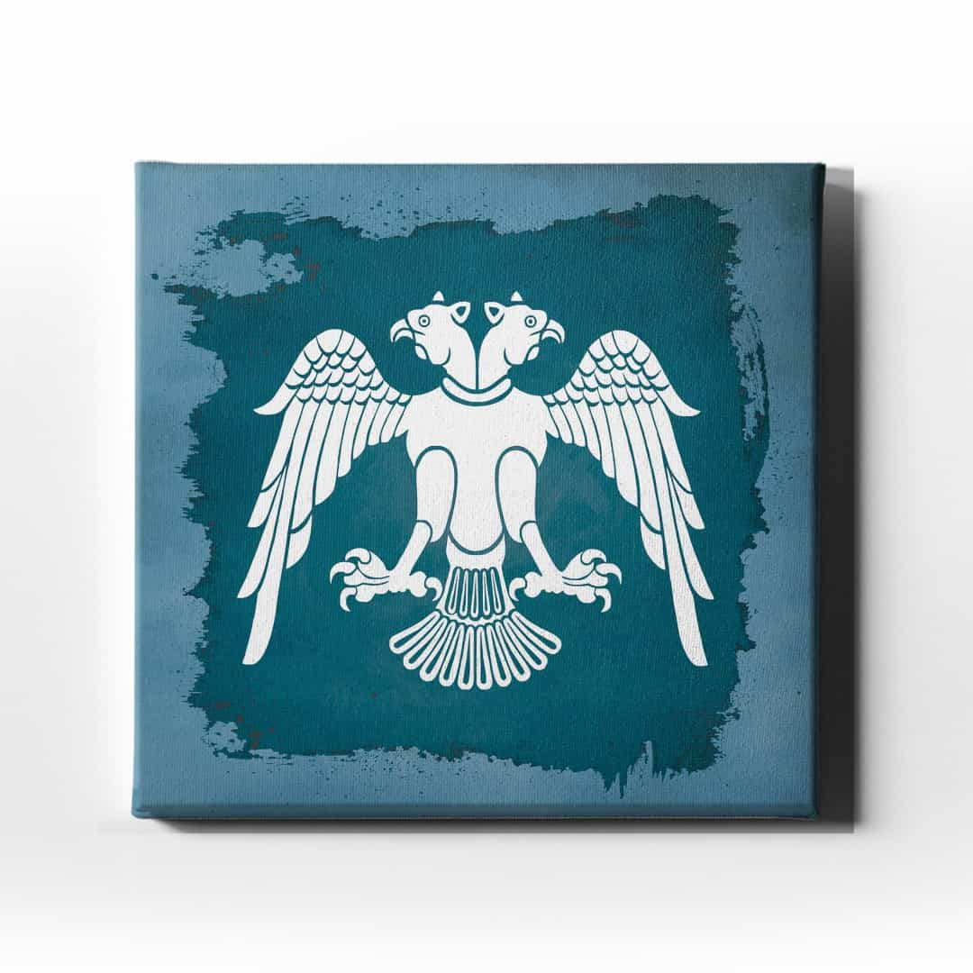 Selcuklu Cift Basli Kartal Kanvas Tablo