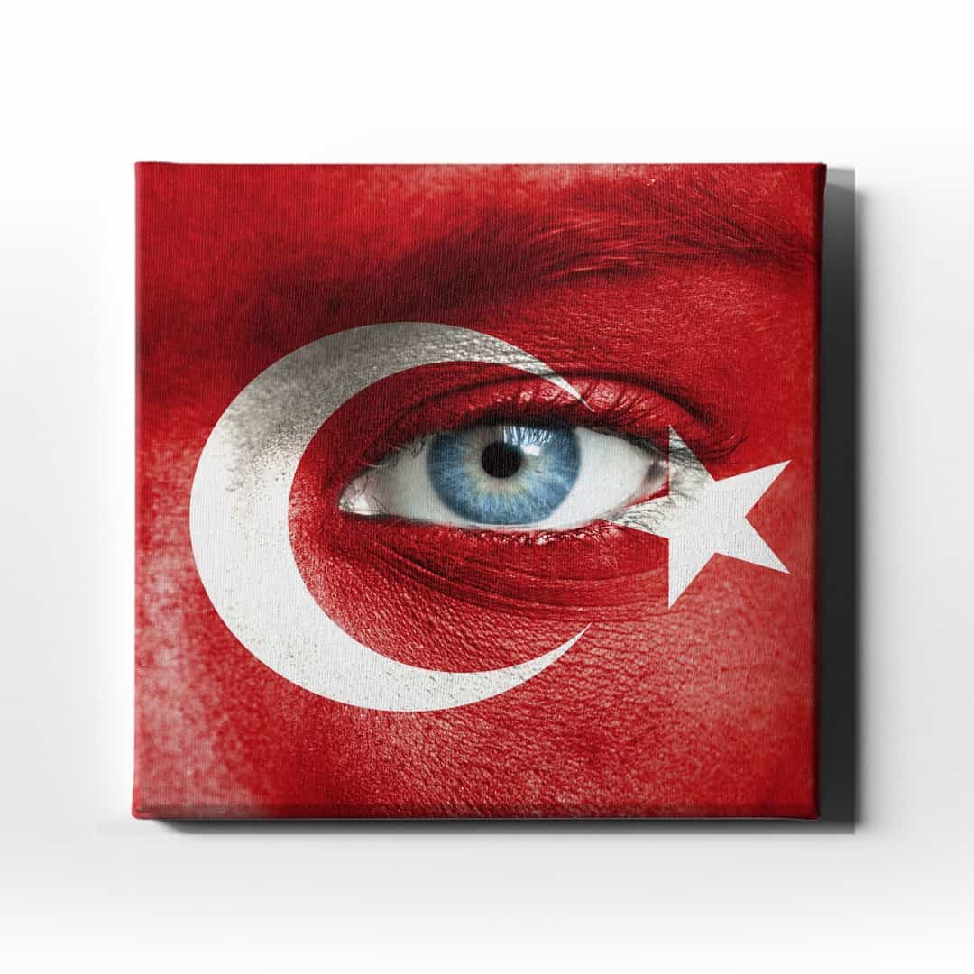 Mavi Goz -ay Yildiz Kanvas Tablo