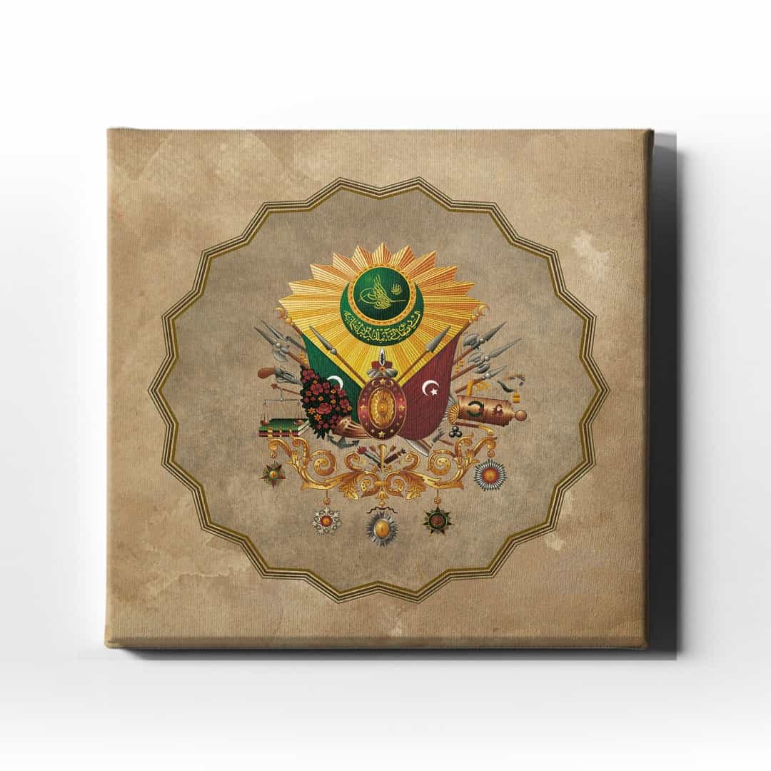 Osmanli Devlet Armasi Kanvas Tablo