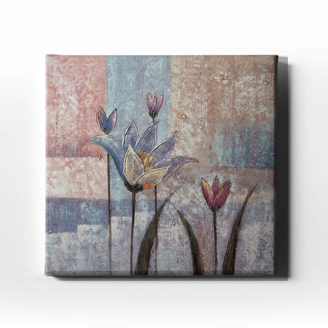 Cicekli Kanvas Tablo