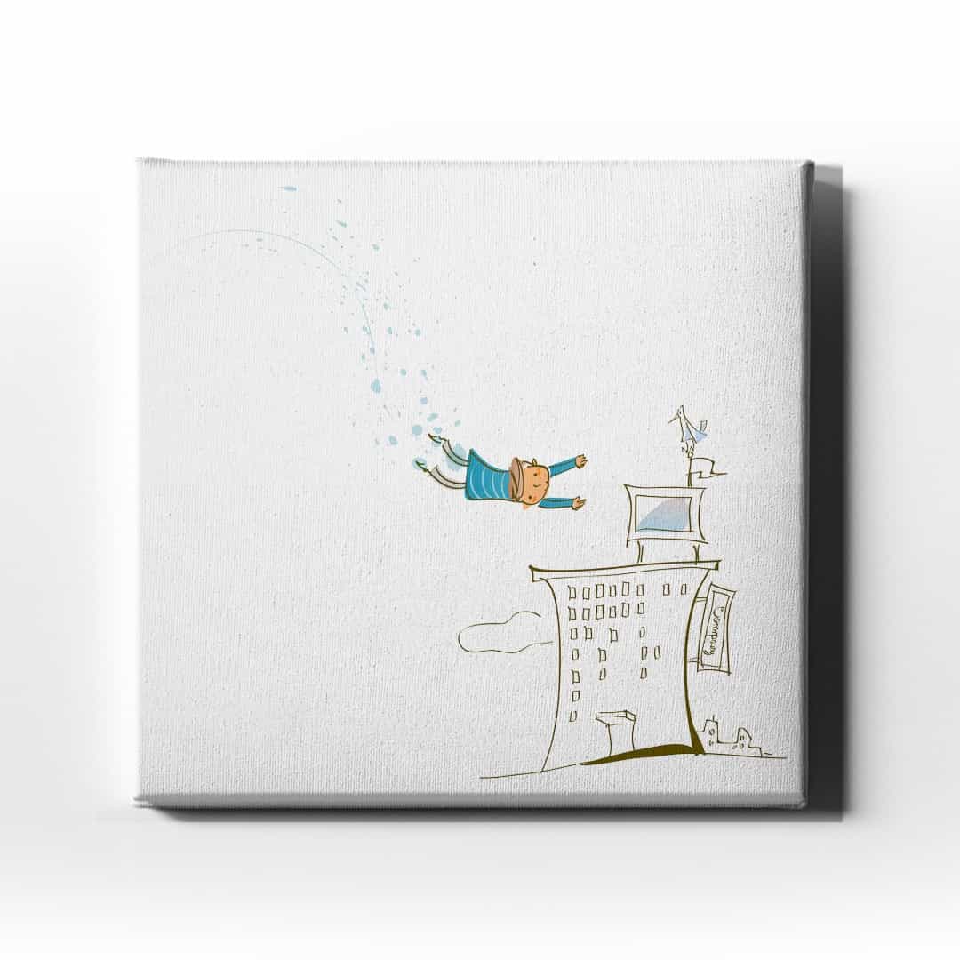 Ucan Cocuk Kanvas Tablo