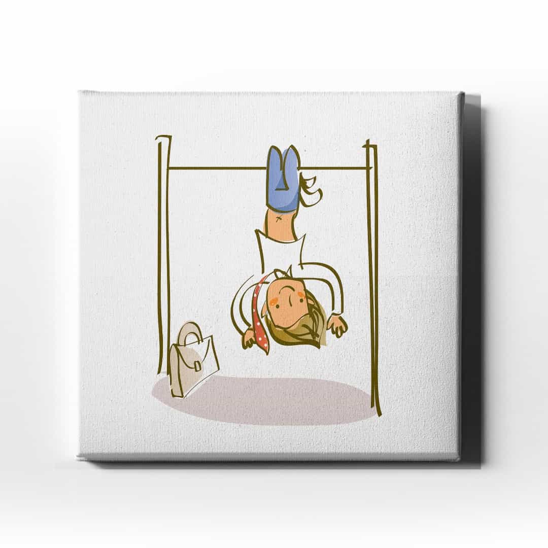 Ters Cocuk Kanvas Tablo