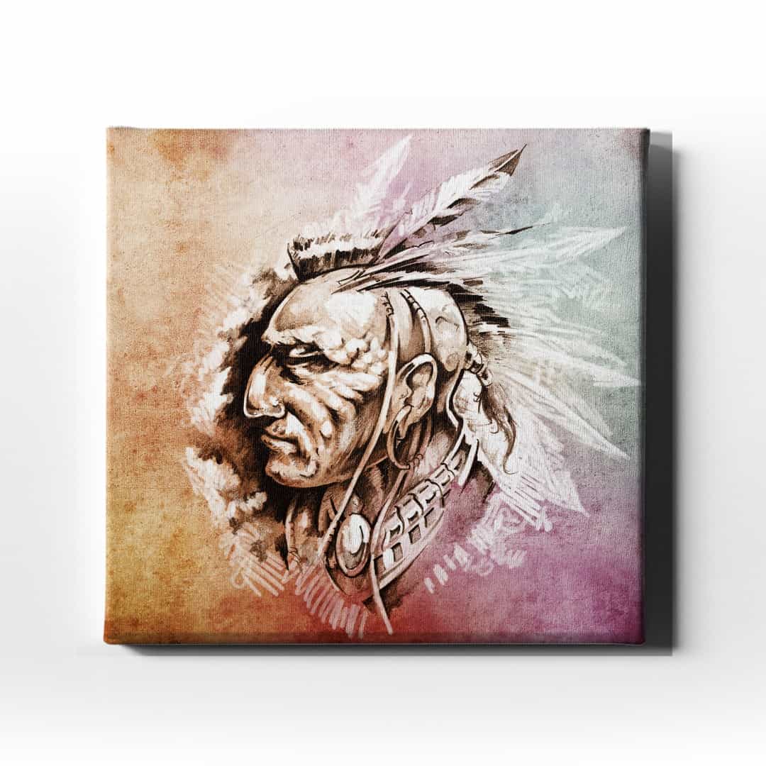 Kizilderili Portre  Canvas Tablo