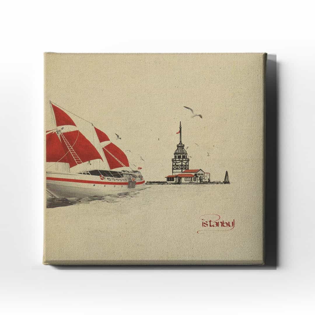 Istanbul Kiz Kulesi  Canvas Tablo