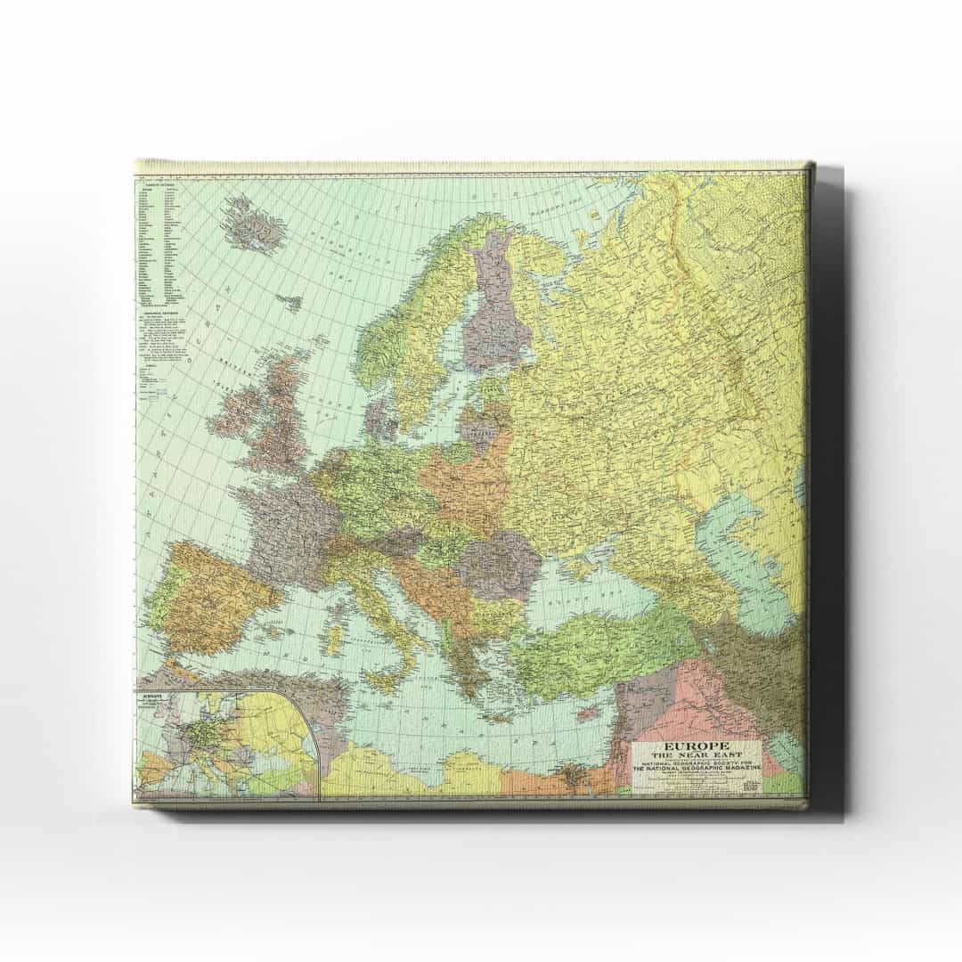 Dunya Haritasi Canvas Tablo