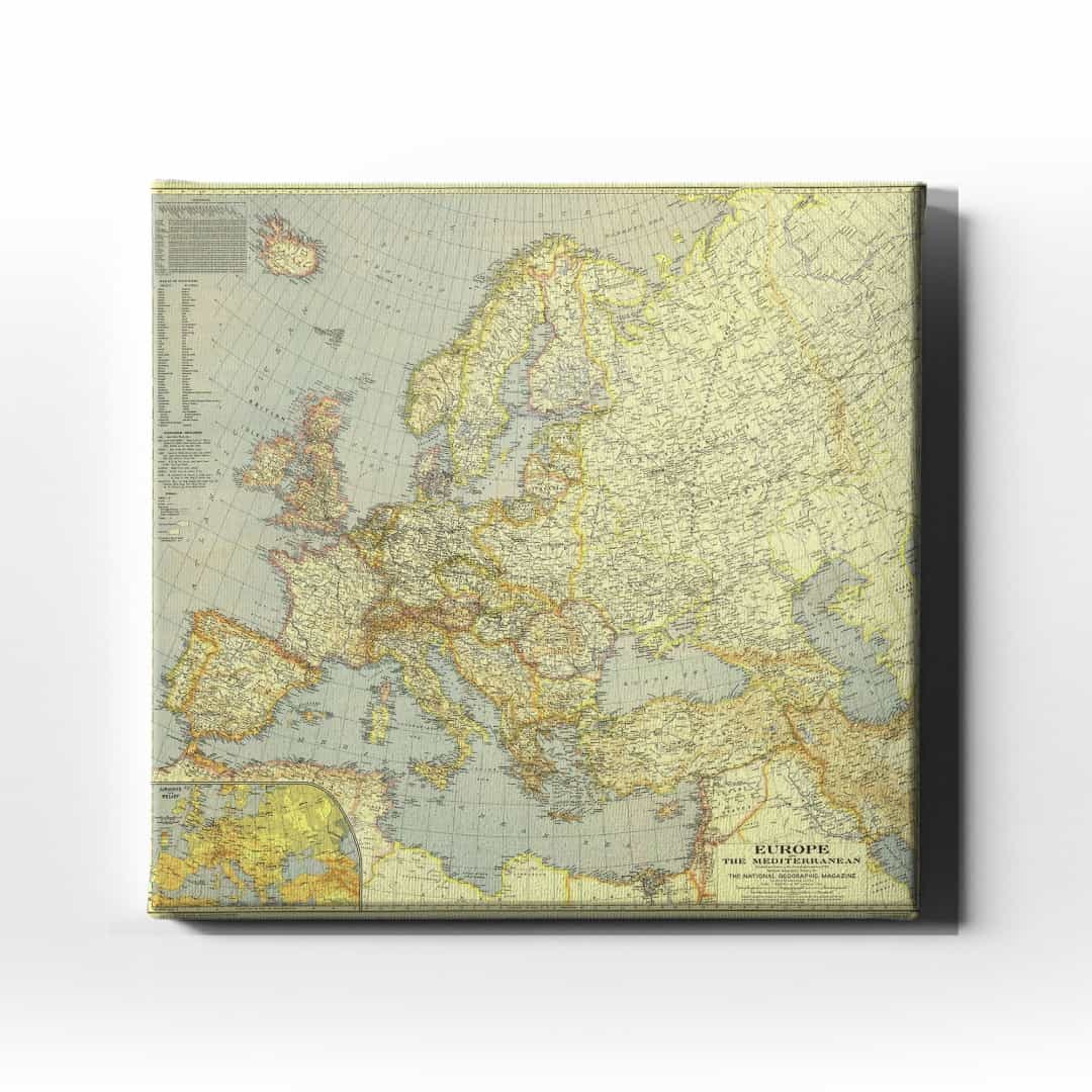 Dunya Haritasi Canvas Tablo