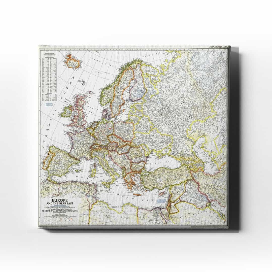 Dunya Haritasi Canvas Tablo