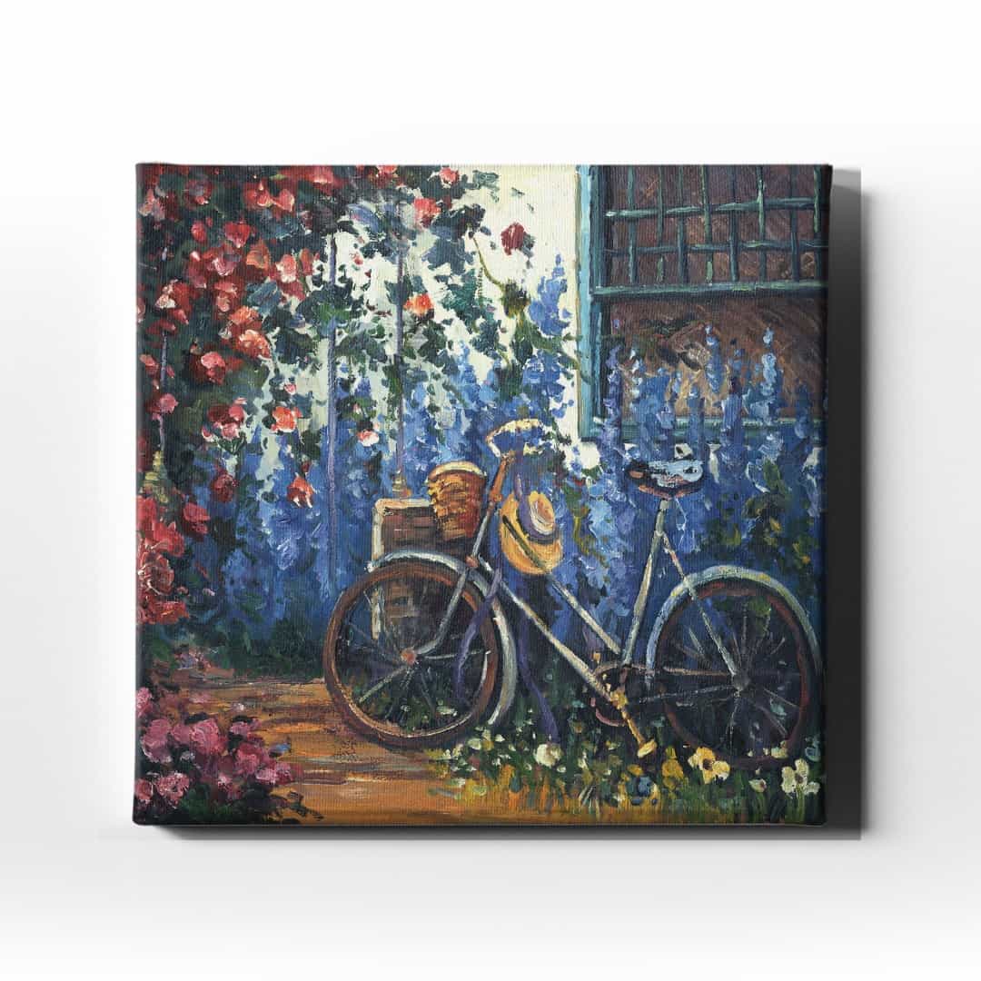 Bisiklet Yagli Boya Kanvas Tablo