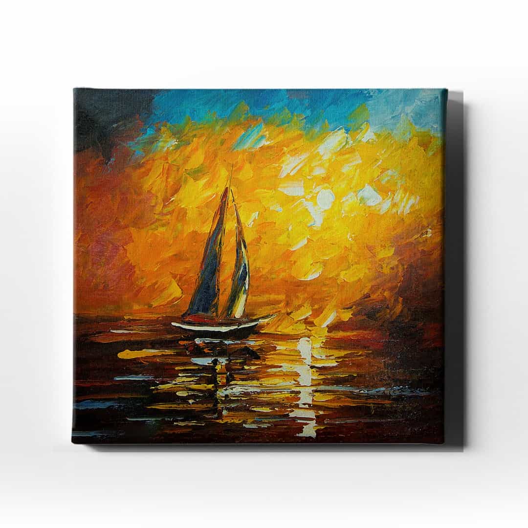 Gun Batimi Yagli Boya Kanvas Tablo