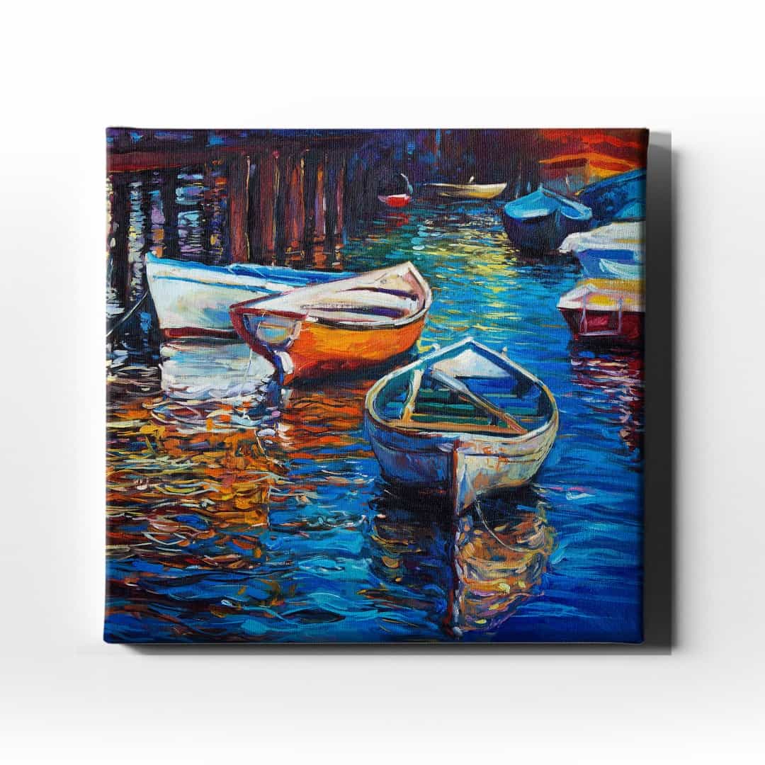 Tekneler Yagli Boya Kanvas Tablo
