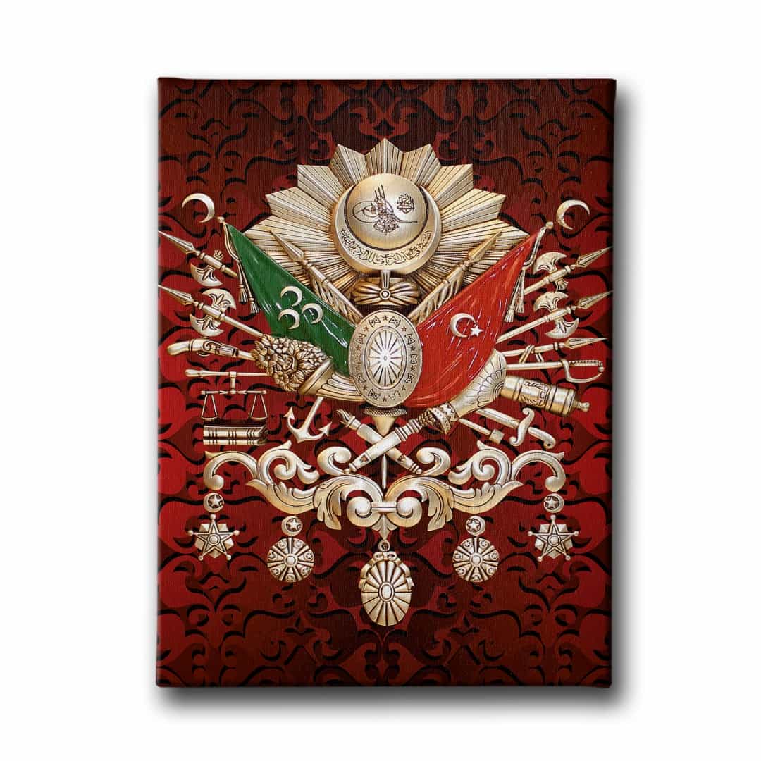 Osmanli Devlet Armasi Kanvas Tablo