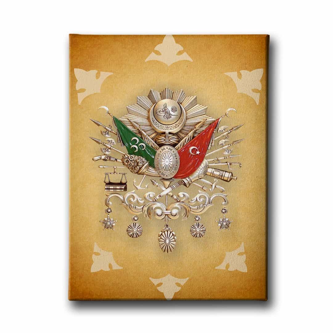 Osmanli Devlet Armasi Kanvas Tablo