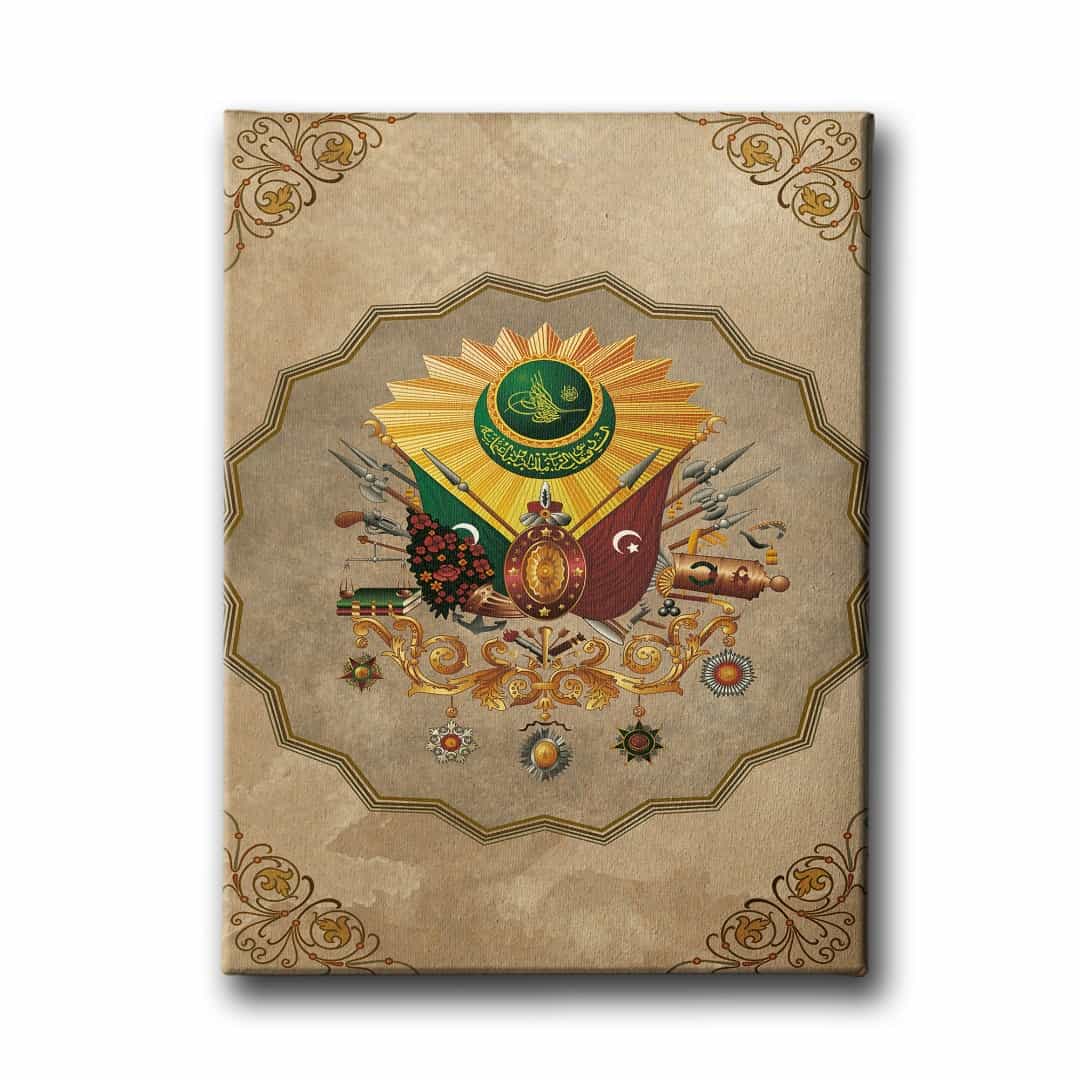 Osmanli Devlet Armasi Kanvas Tablo
