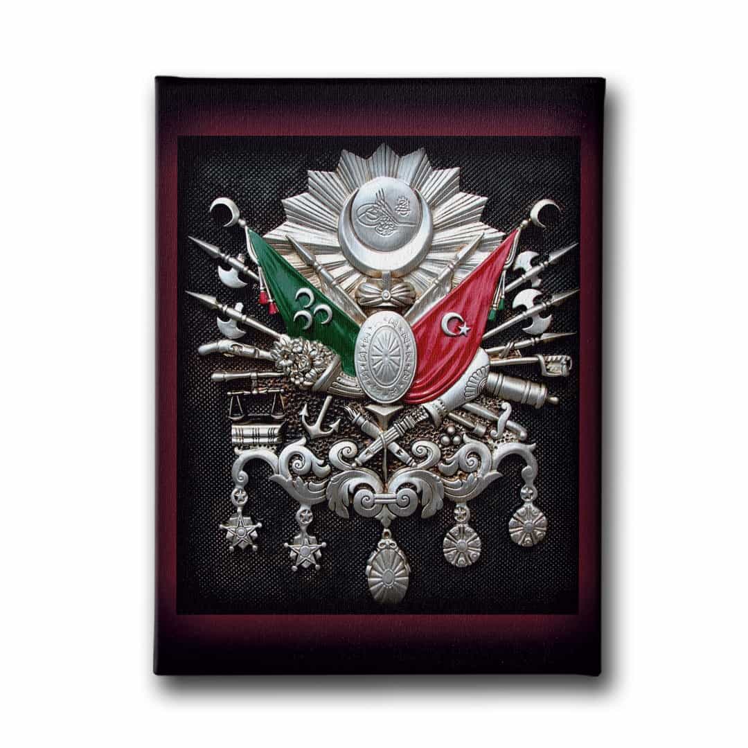 Osmanli Devlet Armasi Kanvas Tablo
