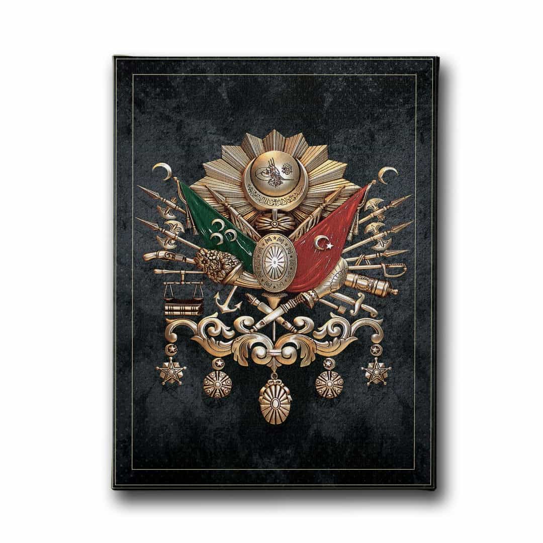 Osmanli Devlet Armasi Kanvas Tablo