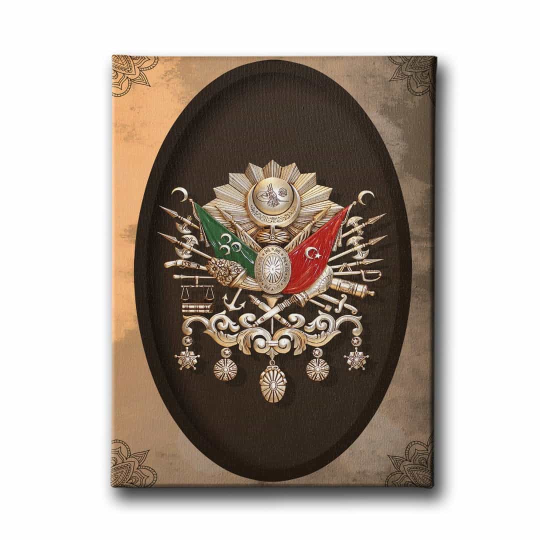 Osmanli Devlet Armasi Kanvas Tablo