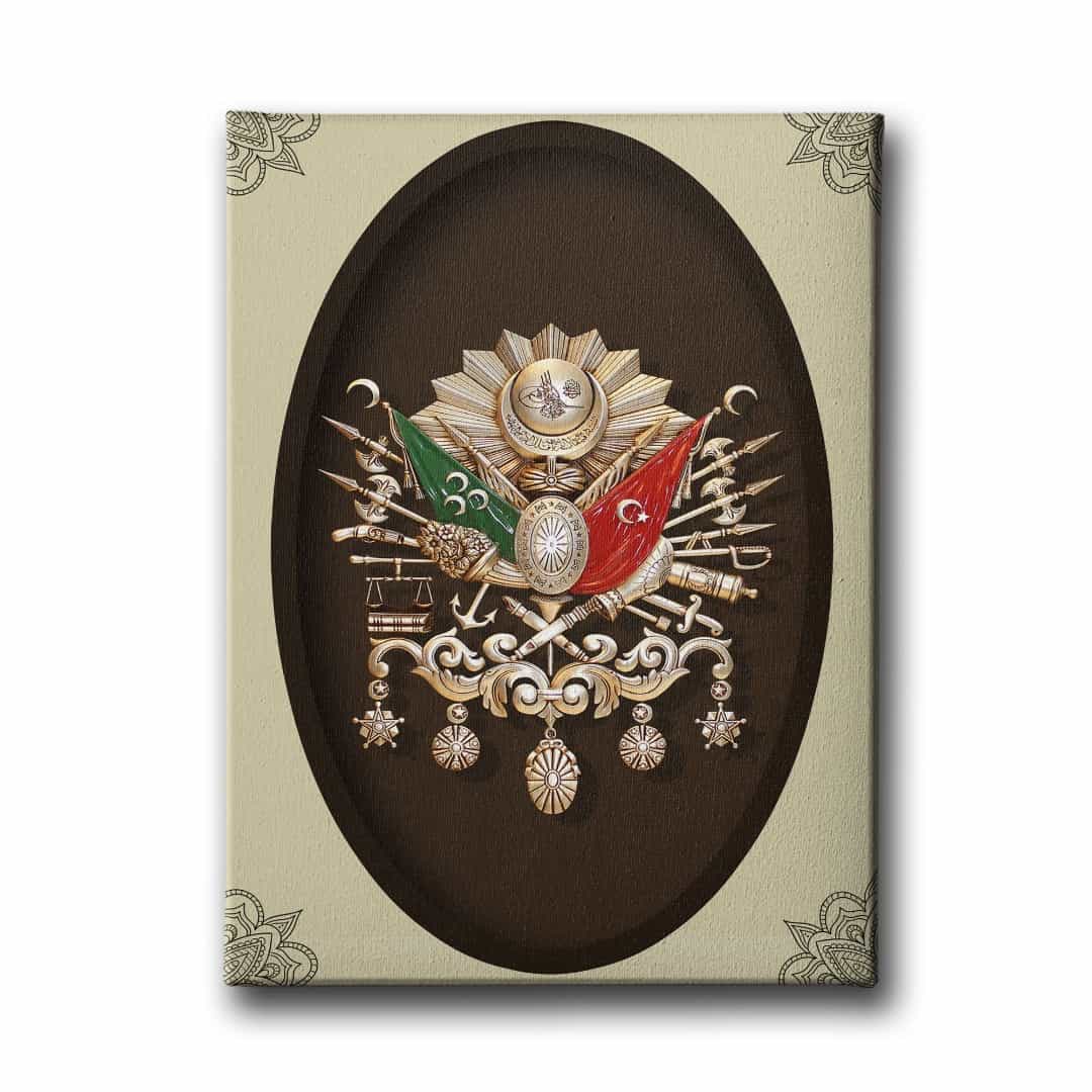 Osmanli Devlet Armasi Kanvas Tablo