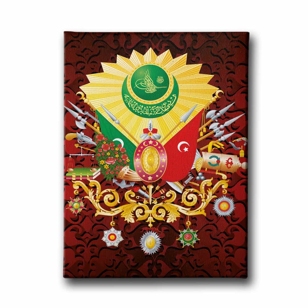 Osmanli Devlet Armasi Kanvas Tablo