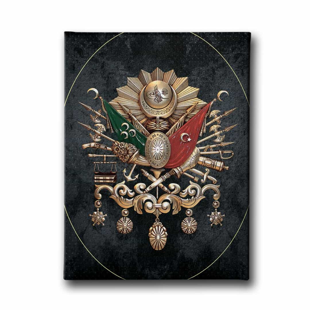 Osmanli Devlet Armasi Kanvas Tablo