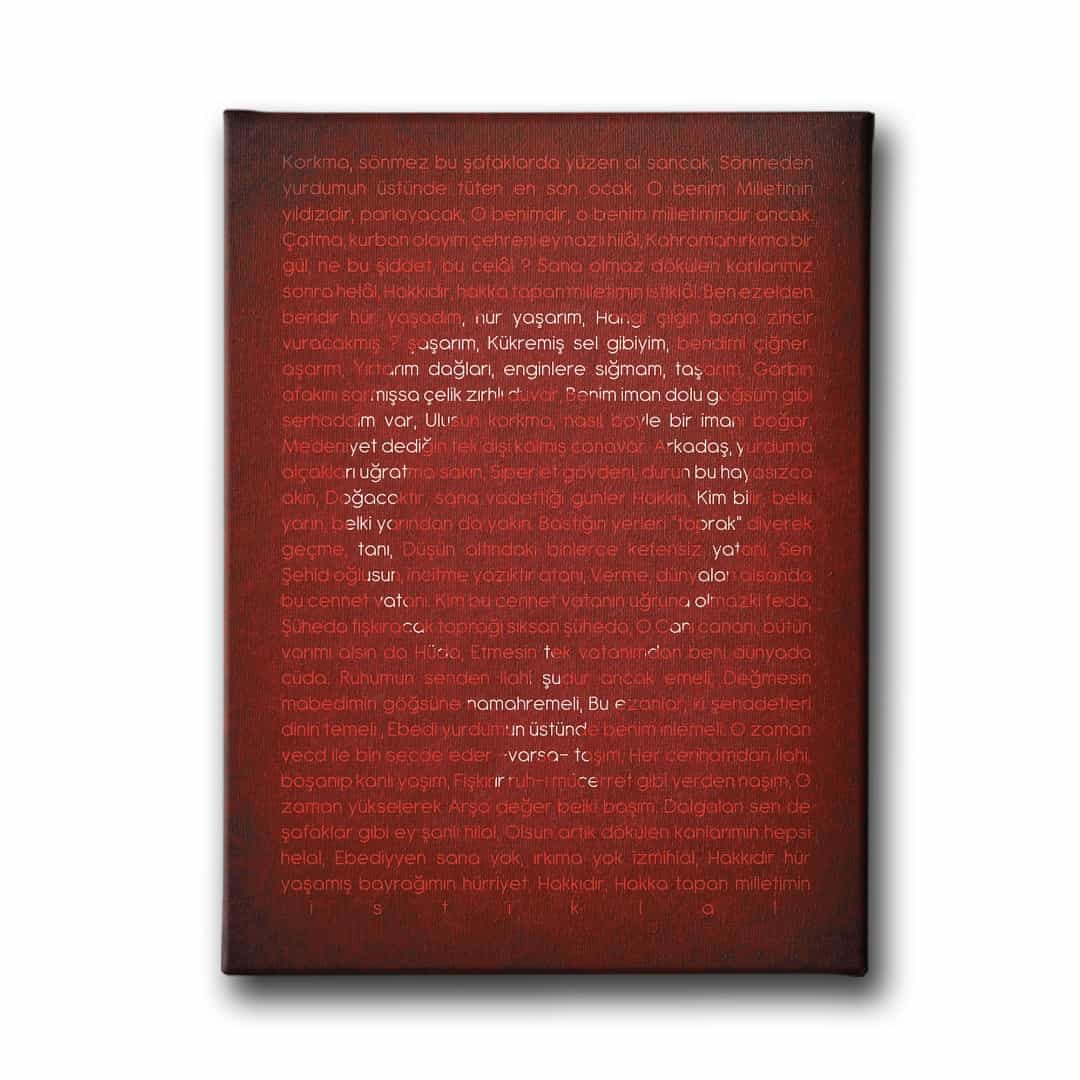 Turk Bayragi - Istiklal Marsi Kanvas Tablo