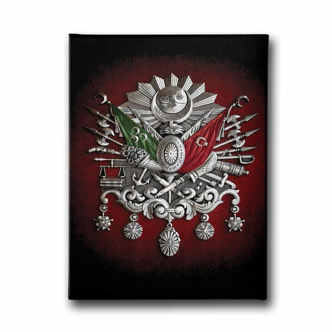 Osmanli Devlet Armasi Kanvas Tablo