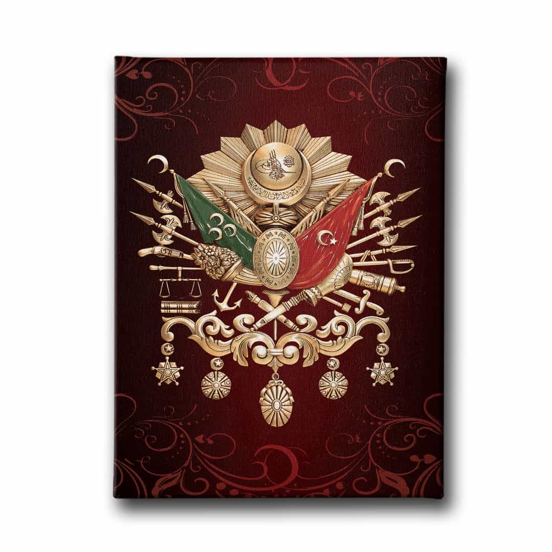 Osmanli Devlet Armasi Kanvas Tablo