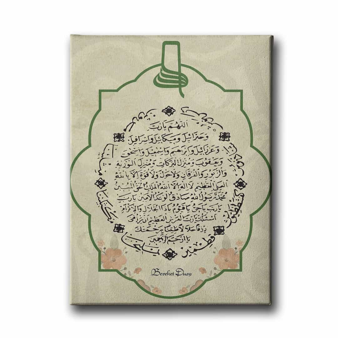 Bereket Duasi Dini Kanvas Tablo