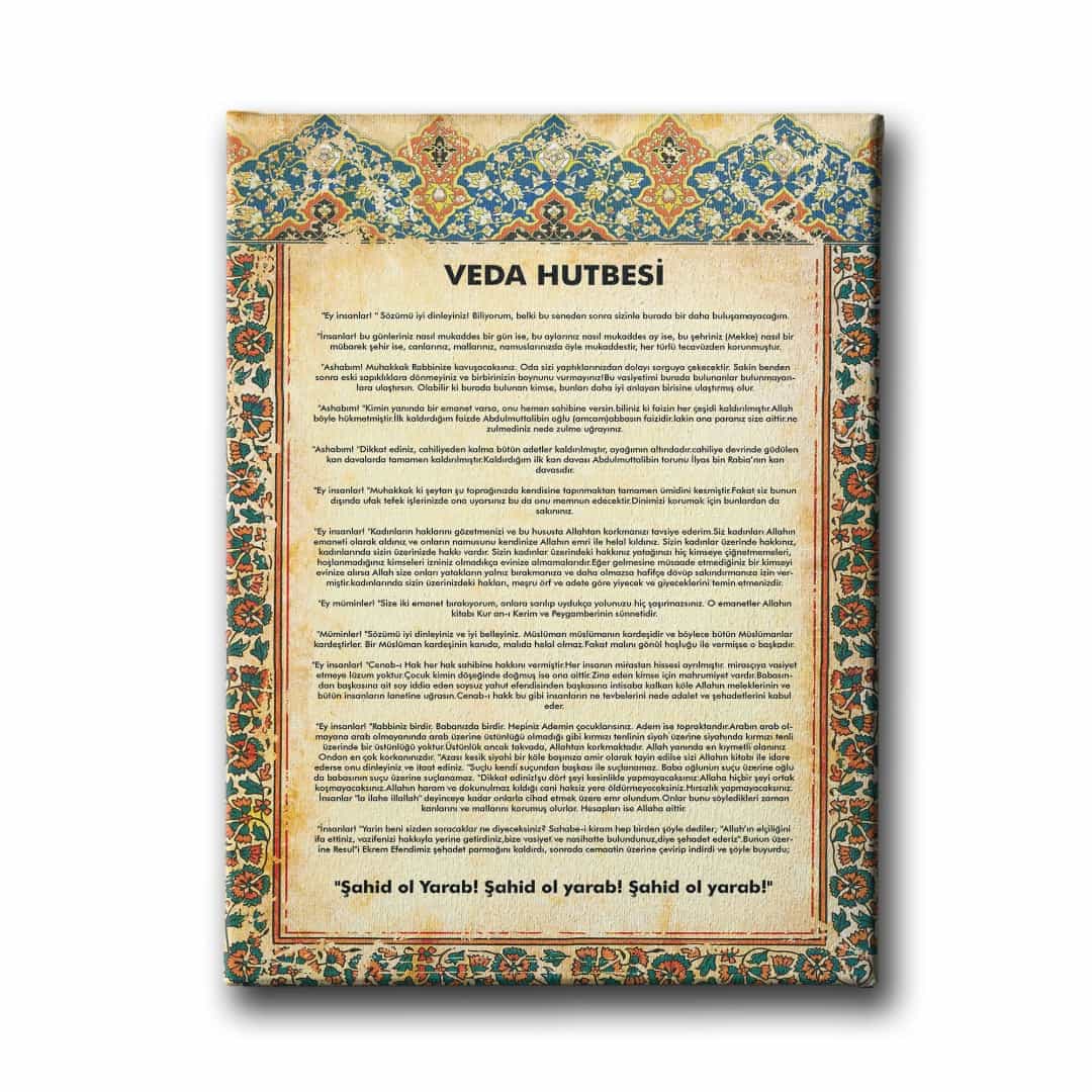 Veda Hutbesi Tablo