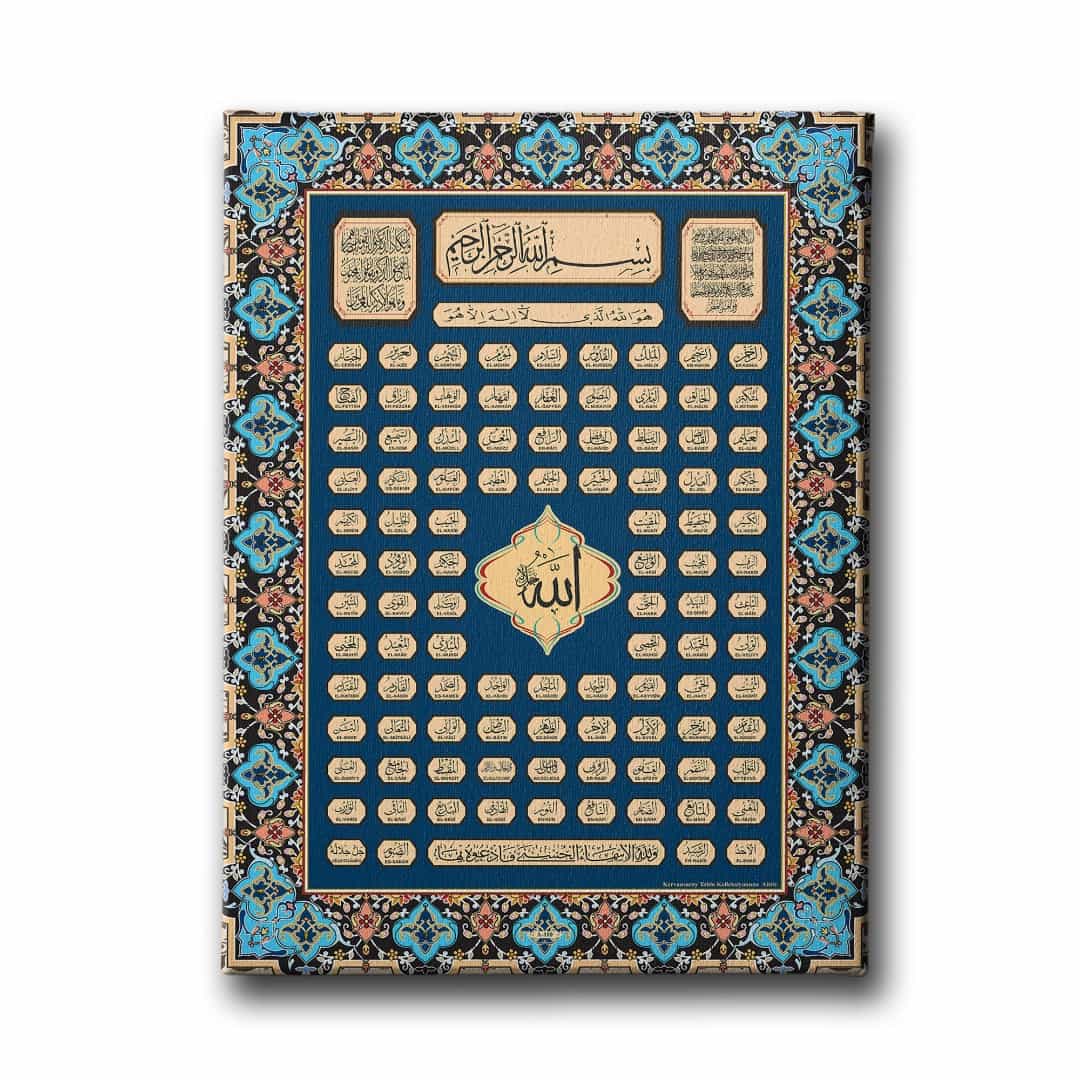 Esma-ul Husna Motifli Tablo
