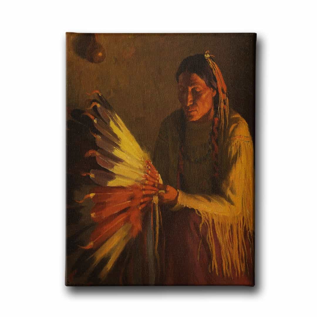 Kizilderili Portresi  Canvas Tablo