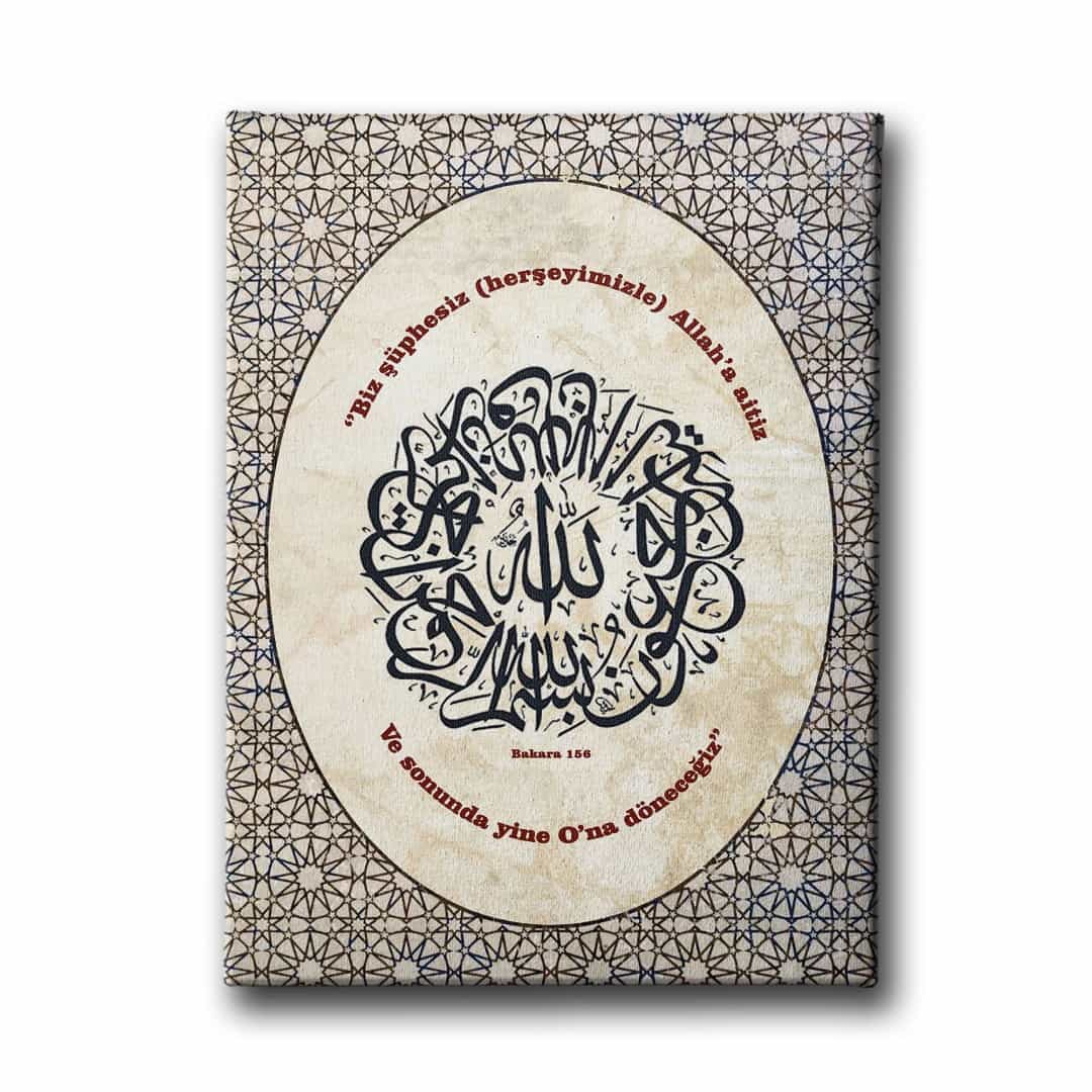 Bakara Suresi 156.ayet Hat Tablo