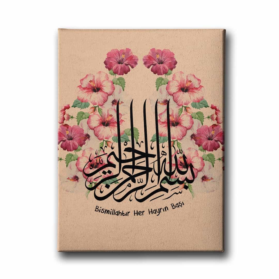 Besmele Cicekli Hat Tablo