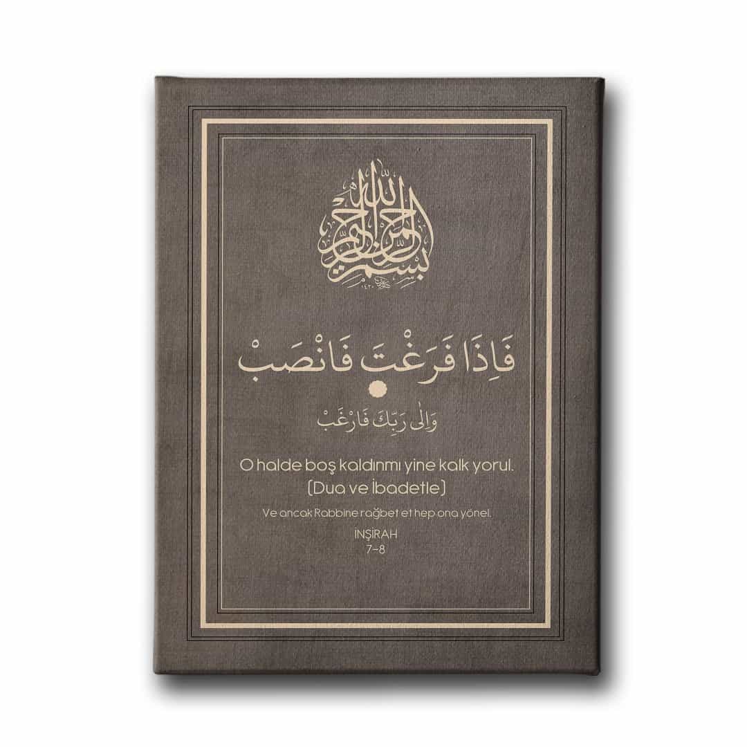 Insirah Suresi 7-8.ayetler Hat Tablo