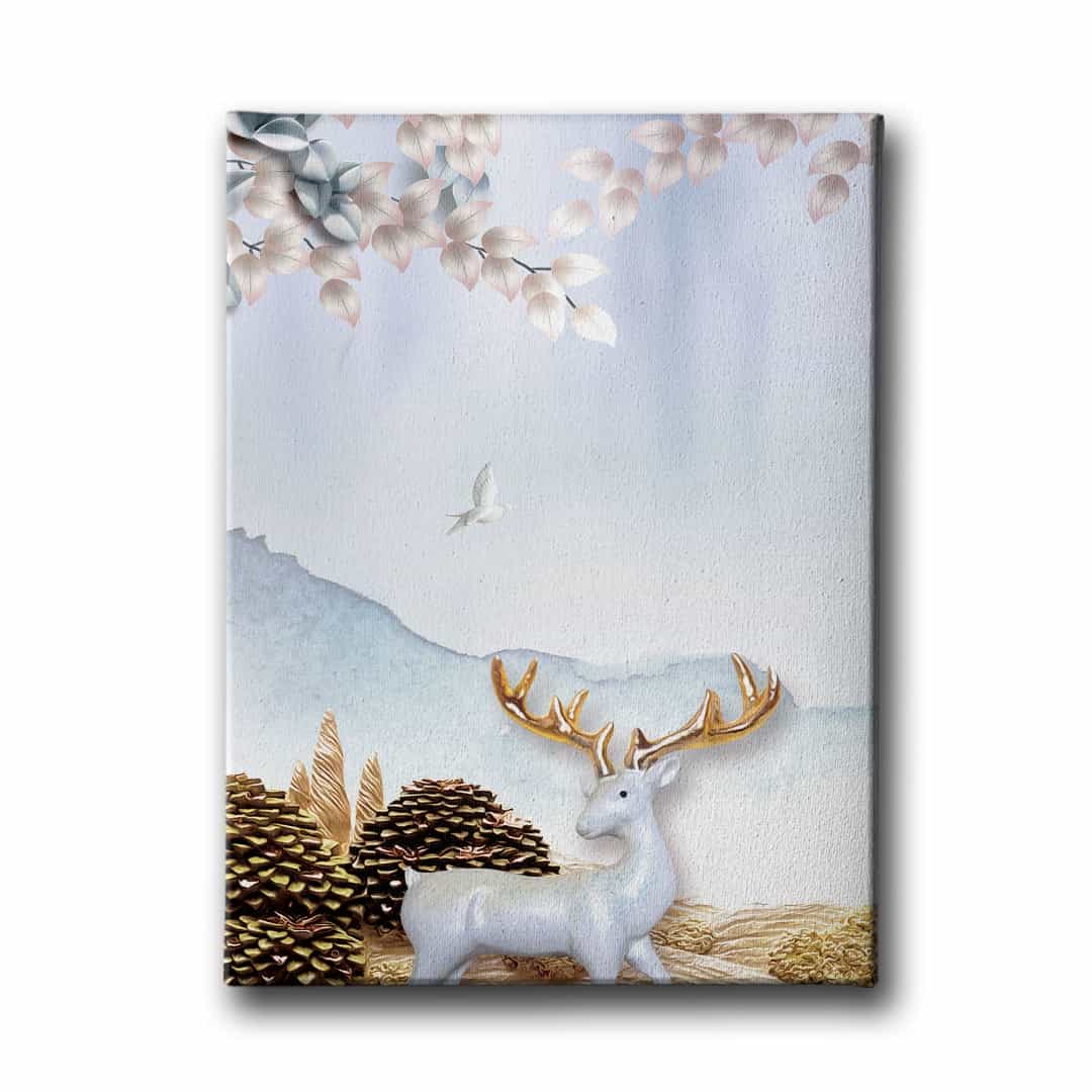 Geyikli Canvas Tablo