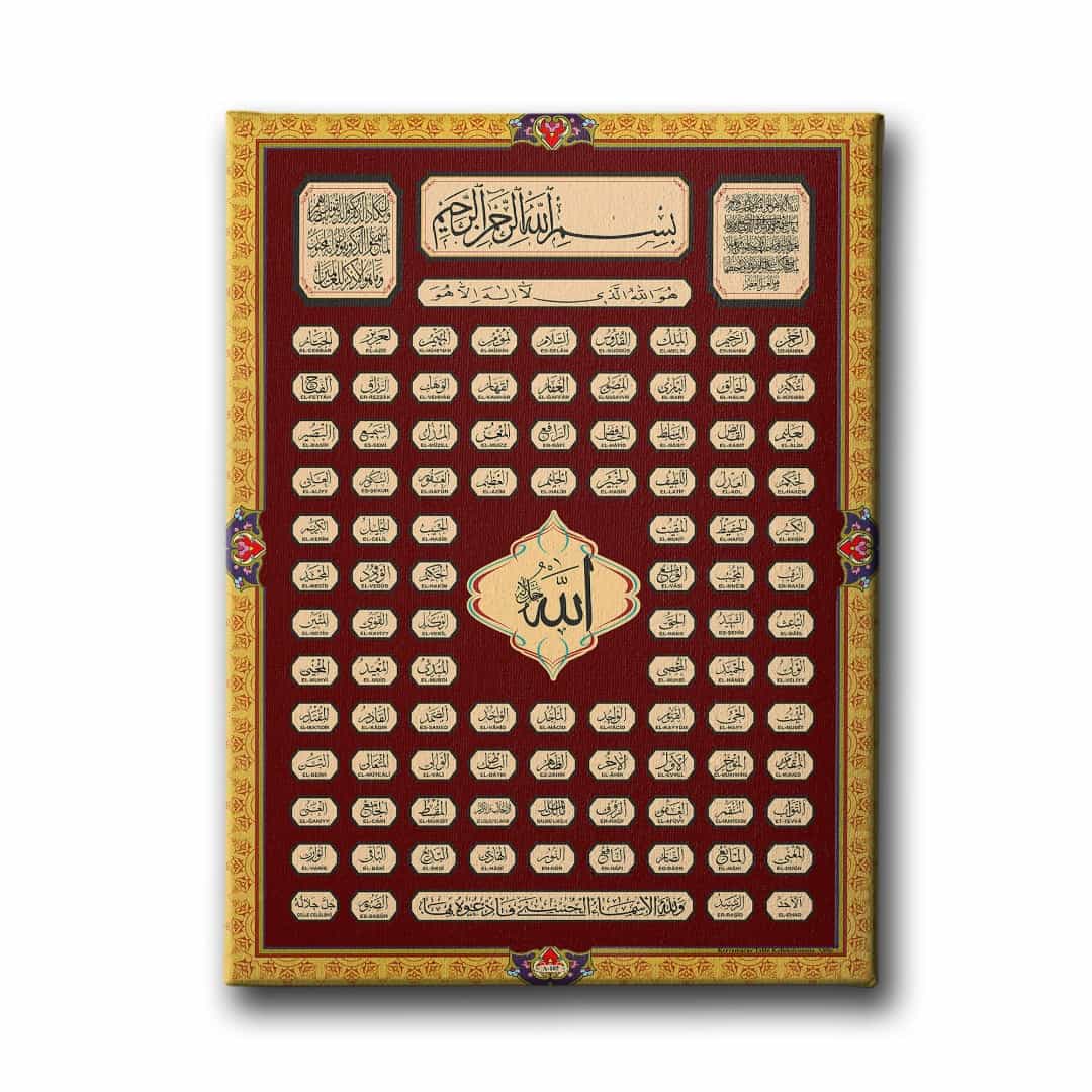 Esma-ul Husna Tablo