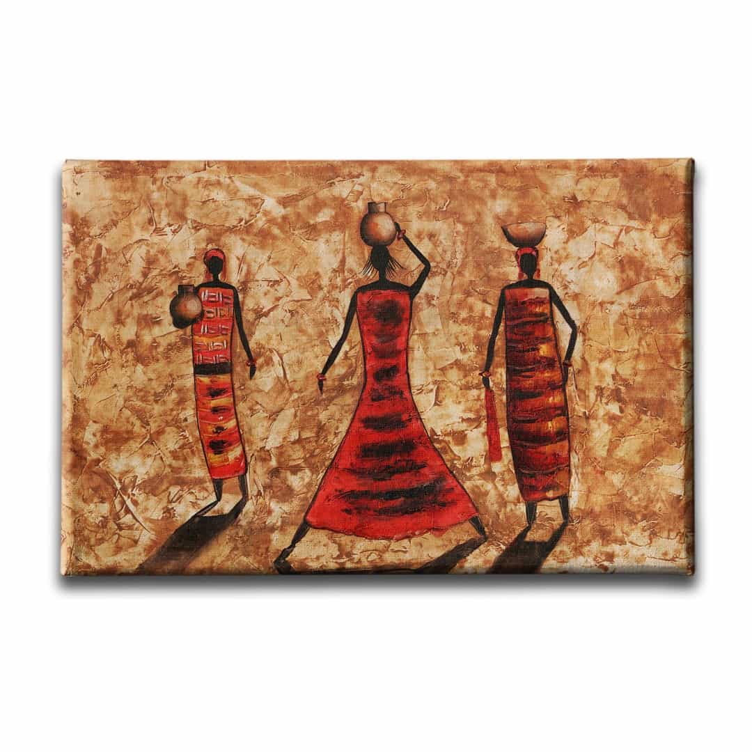 Afrikali Kadinlar  Canvas Tablo