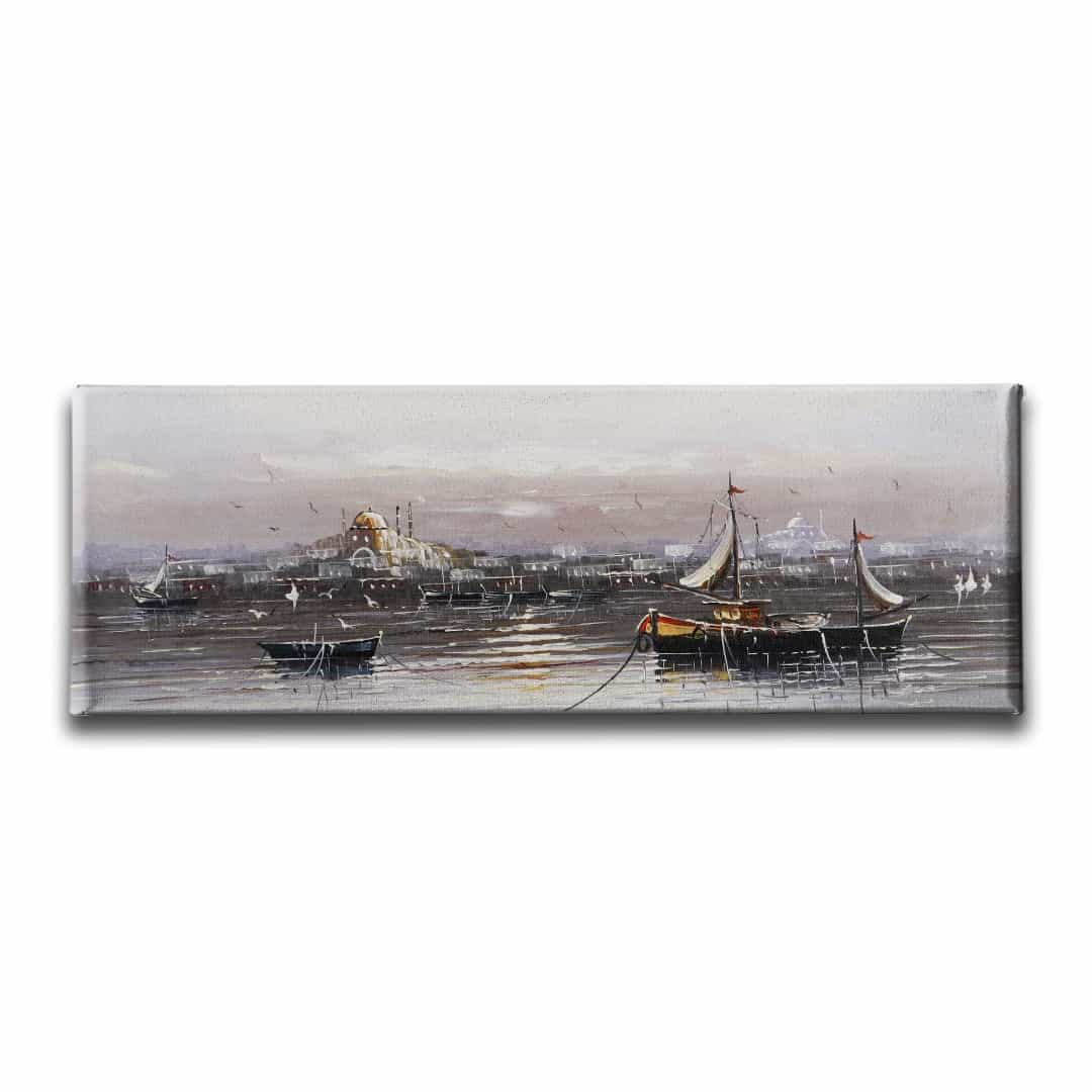 Istanbul Manzara Panoramik Kanvas Tablo