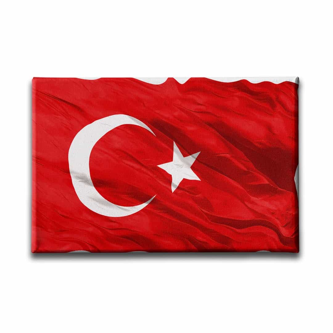 Turk Bayragi Kanvas Tablo