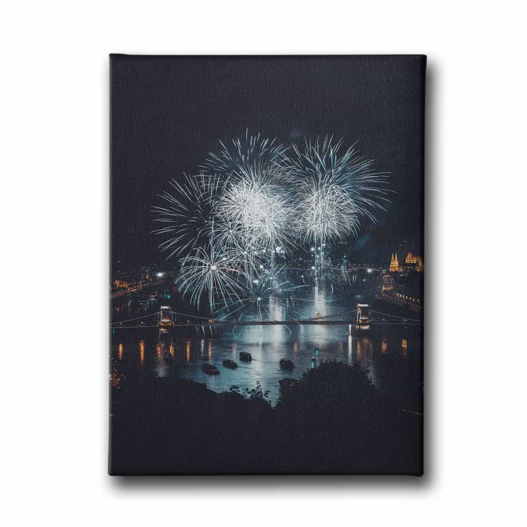 Sehir Havai Fisek Canvas Tablo